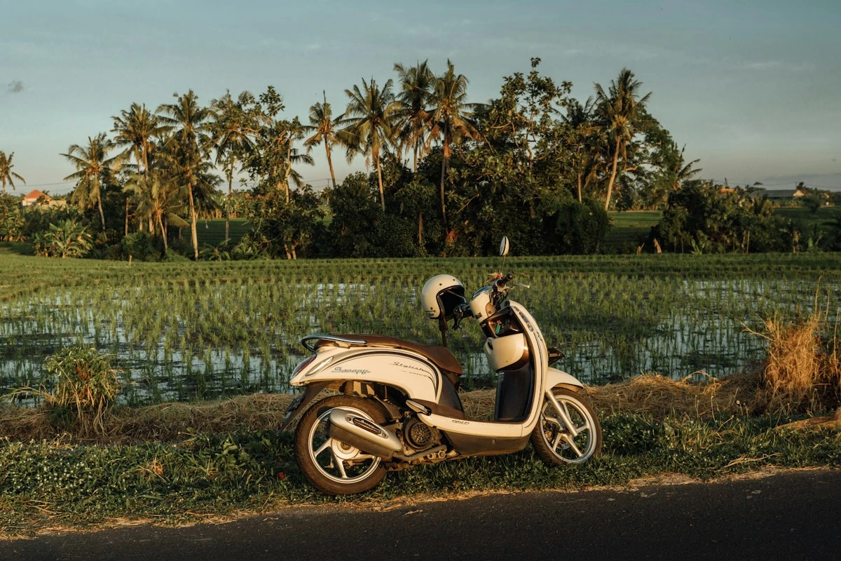 Rollerfahren auf Bali