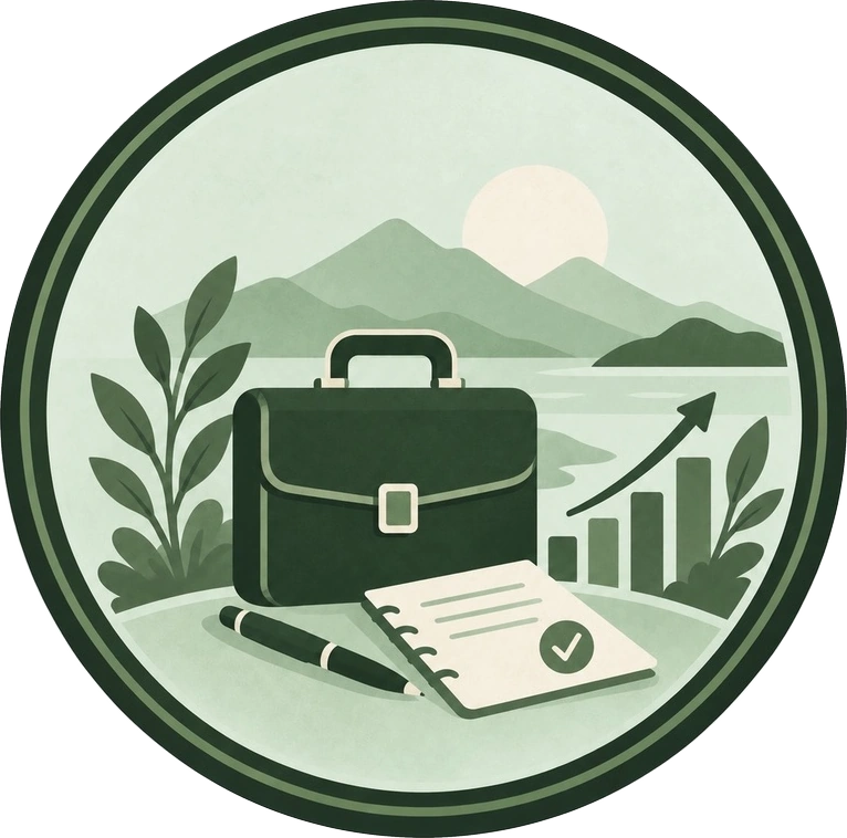 Business, Aktentasche und Notizbuch